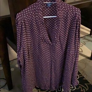 A nice blouse to wear at the office.